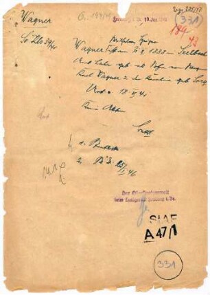 Angeklagter: Wagner, Wilhelm (Heizer); Offenburg *31.10.1888 in Seelbach; + ? Delikte: Rundfunkverbrechen Wehrkraftzersetzung Tatort: Offenburg Tatzeit: September 1939-Mai 1941