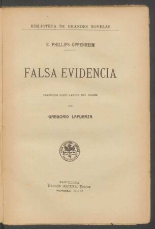 Falsa evidencia