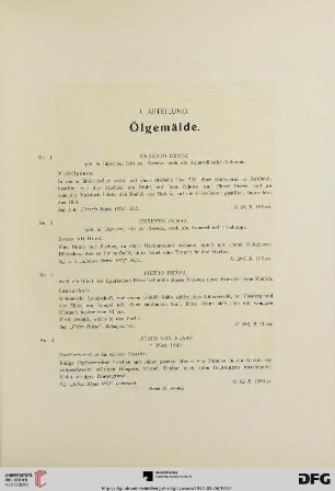 Ölgemälde (Nr. 1-51)