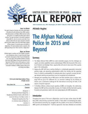 The Afghan national police in 2015 and beyond
