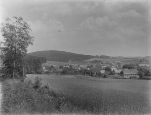 Oppach. Blick von der Gaststätte "Erntekranz-Baude" zum Berg Bieleboh
