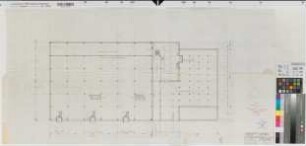 Münster (Münster) Strafanstalt Heizwerk und Werkstättengebäude Grundriß Kellergeschoß, neue Fassung 1962 1 : 100 55 x 110 Pause Staatshochbauamt Münster Regierung Münster Nr. 34026
