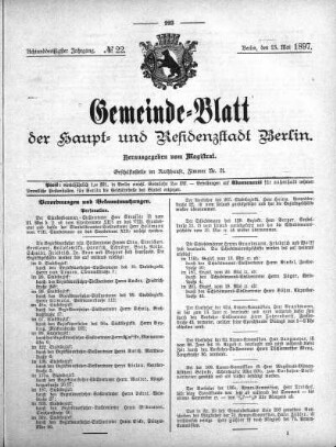 1897,22: No. 22, 23. Mai 1897