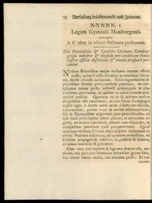 NNNNN.1. Legum Gymnasii Hamburgensis ...