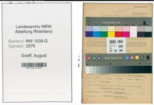 Entnazifizierung August Greiff , geb. 01.02.1911 (Beamter)