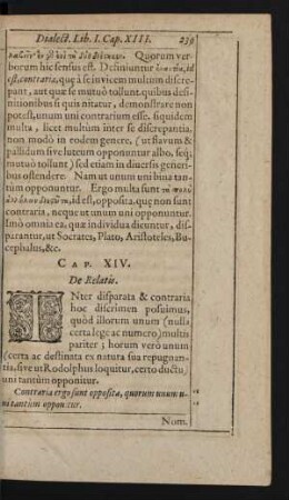 Cap. XIV. De Relatis.