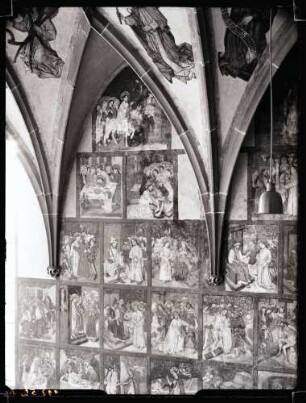 evangelische Friedhofkirche; Wandbilder im Chor, Südseite oben