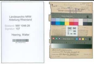 Entnazifizierung Walter Heering , geb. 11.12.1903 (Werkmeister)