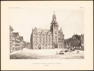 Konkurrenzentwürfe für ein Rathaus in Stuttgart, zusammengest. v. W. Kick, Stuttgart 1895: Perspektivische Ansicht