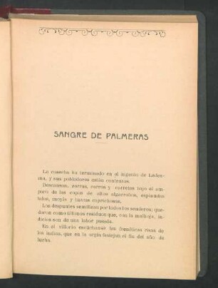 Sangre de palmeras
