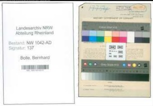 Entnazifizierung Bernhard Bolle , geb. 24.01.1899 (Landwirt)