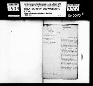 Kommunsachen: Rechnungssachen (Kassenreste), Oberamt Besigheim