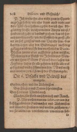 Die 6. Ursache und Beweiß des mangels.