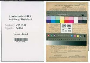 Entnazifizierung Josef Lieser , geb. 11.02.1896 (Ankerwickler)