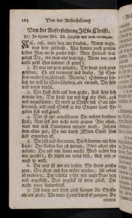 104-116, Von der Auferstehung Jesu Christi