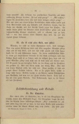 Selbstbeherrschung und Geduld
