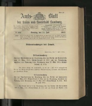 No. 144, 11. Juli 1915