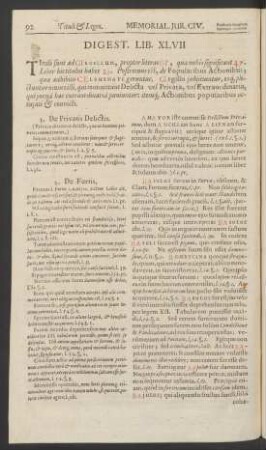 Digest. Lib. XLVII