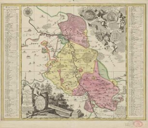 Accurate geographische Delineation des Stiffts Ambts Wurtzen nebst dem Aembtern Eilenburg und Düben; mit denen darein gehörigen Städten Flecken und Dorffschafften auch angraentzenden Orthen