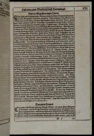 Historia zum Beschluß deß Hornungs.