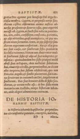 De Historia Iohannis Baptistae.