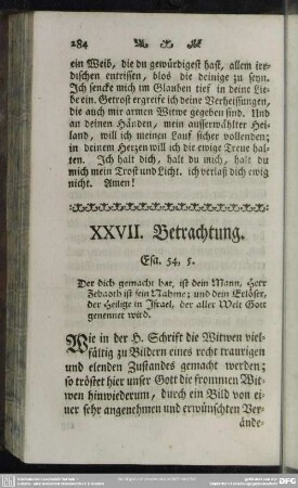 XXVII. Betrachtung. Esa. 54, 5.