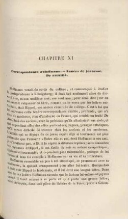 Chapitre XI. Correspondance d'Hoffmann ...