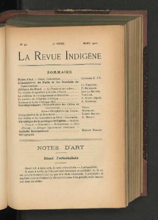 Nr. 47, 5e Année. Mars 1910.