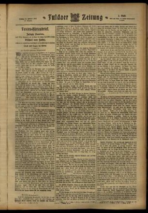 Zweite Ausgabe vom Montag, den 26. Februar 1912.