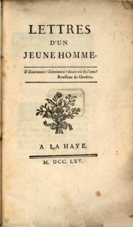 Lettres d'un jeune-homme