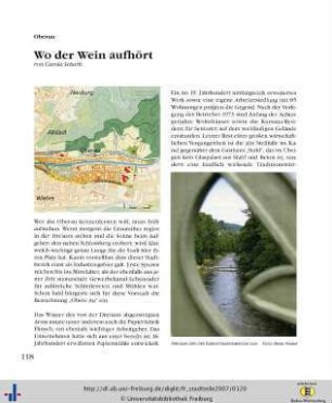 Oberau: Wo der Wein aufhört.