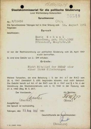 Schaal, Maria