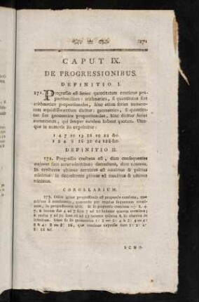 171-187, Cap. IX. De progressionibus
