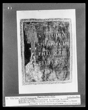 Evangeliar aus Metz — Initiale I, Folio 60verso
