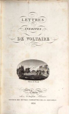 Lettres inedites : Mit Facs.