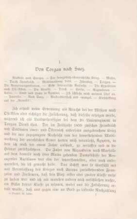 I. Von Torgau nach Suez