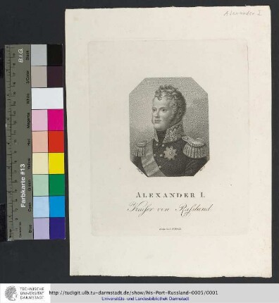 Alexander I. : Kaiser von Russland / L. Wolff del. ; Meyer sc.