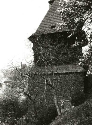 Graupen (Krupka). Glockenturm (15. Jahrhundert)