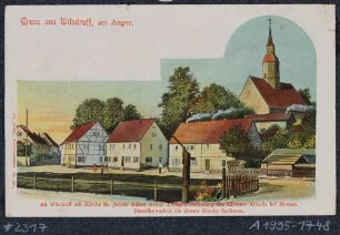 Wilsdruff am Anger, im Hintergrund die Jacobikirche