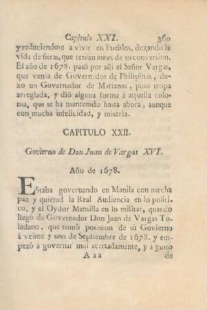 Capitulo XXII. Govierno de Don Juan de Vargas XVI.