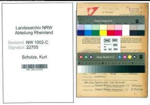 Entnazifizierung Kurt Schulze, geb. 11.06.1909 (Kaufmann)
