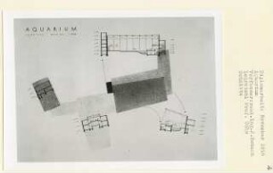 Aquarium, Berlin-Tiergarten (Diplomarbeit bei Karl Wilhelm Ochs): Schnitte 1:200