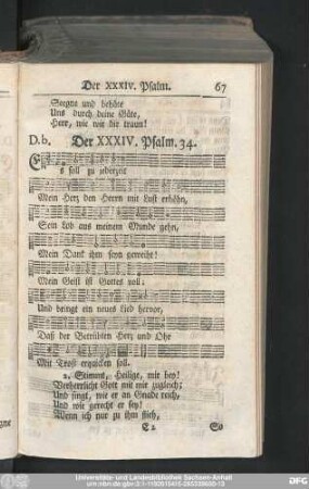 Der XXXIV. Psalm. 34.