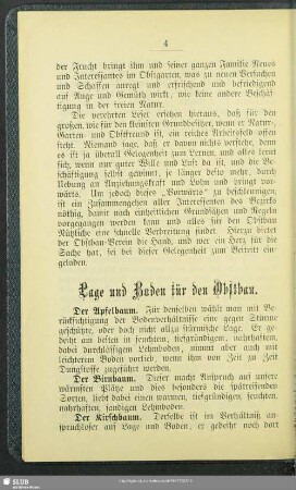 Lage und Boden für den Obstbau