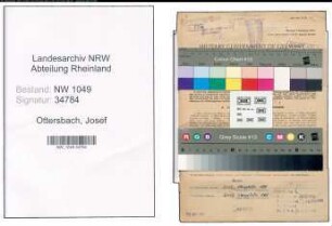 Entnazifizierung Josef Ottersbach , geb. 21.12.1903 (Bahnsekretaer)