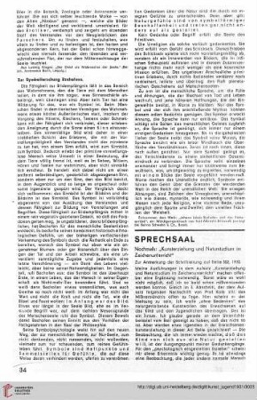Sprechsaal / Buchbesprechungen / Schreibe in Angelegenheit