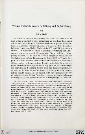 31: Tizians Kolorit in seiner Entfaltung und Nachwirkung, [1]