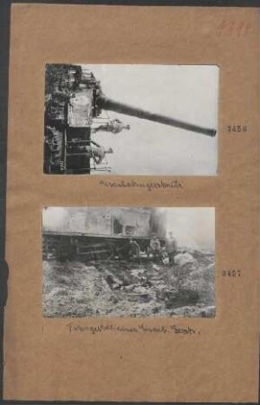 Fahrgestell eines Eisenbahngeschützes