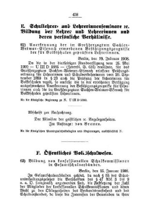 Bildung von konfessionellen Schulkommissionen in Gesamtschulverbänden : [F. Öffentliches Volksschulwesen]