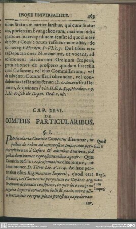 Cap. XLVI. De Comitiis Particularibus